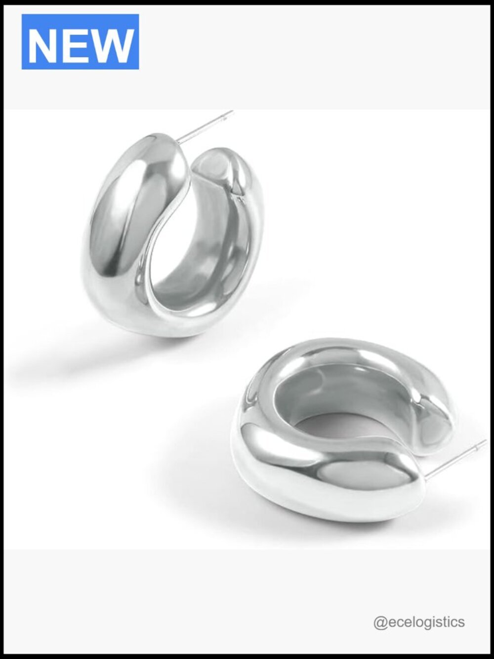Waterproof Thick Chunky Hoop Earrings for Women Non Tarnish Hypoallergenic